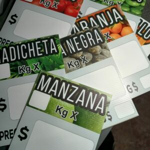 Carteles verdulería