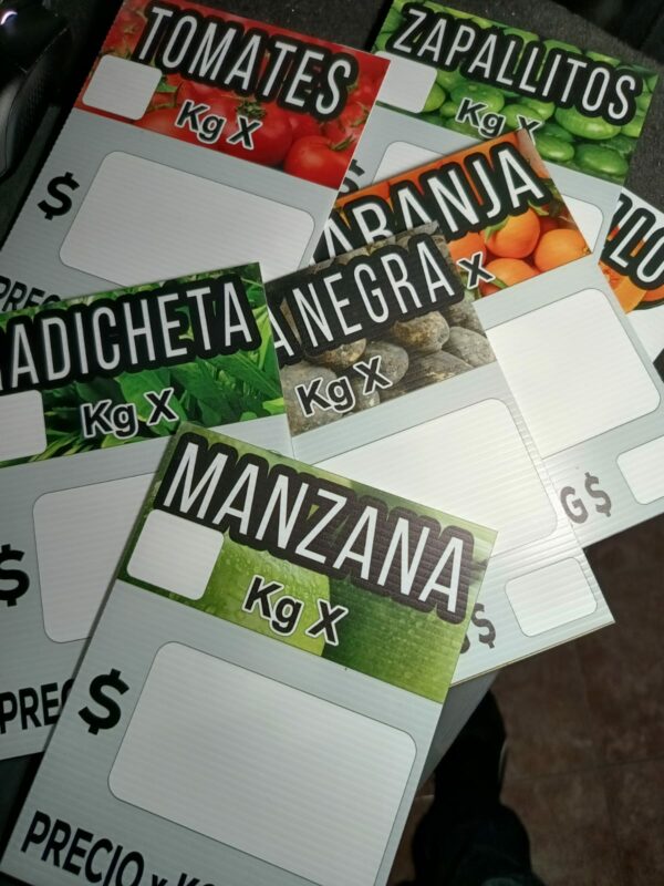 Carteles verdulería